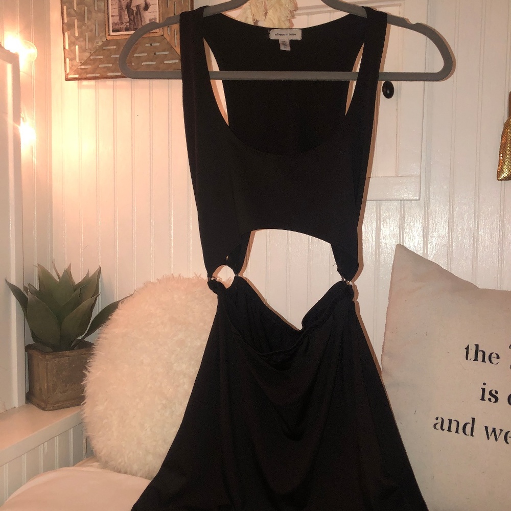 Silence+Noise Urban Outfitters Black Cutout Dress